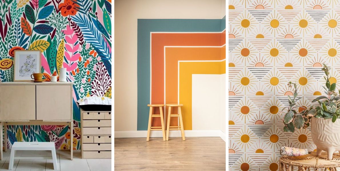 Idée deco aux murs : la peinture colorée et graphique